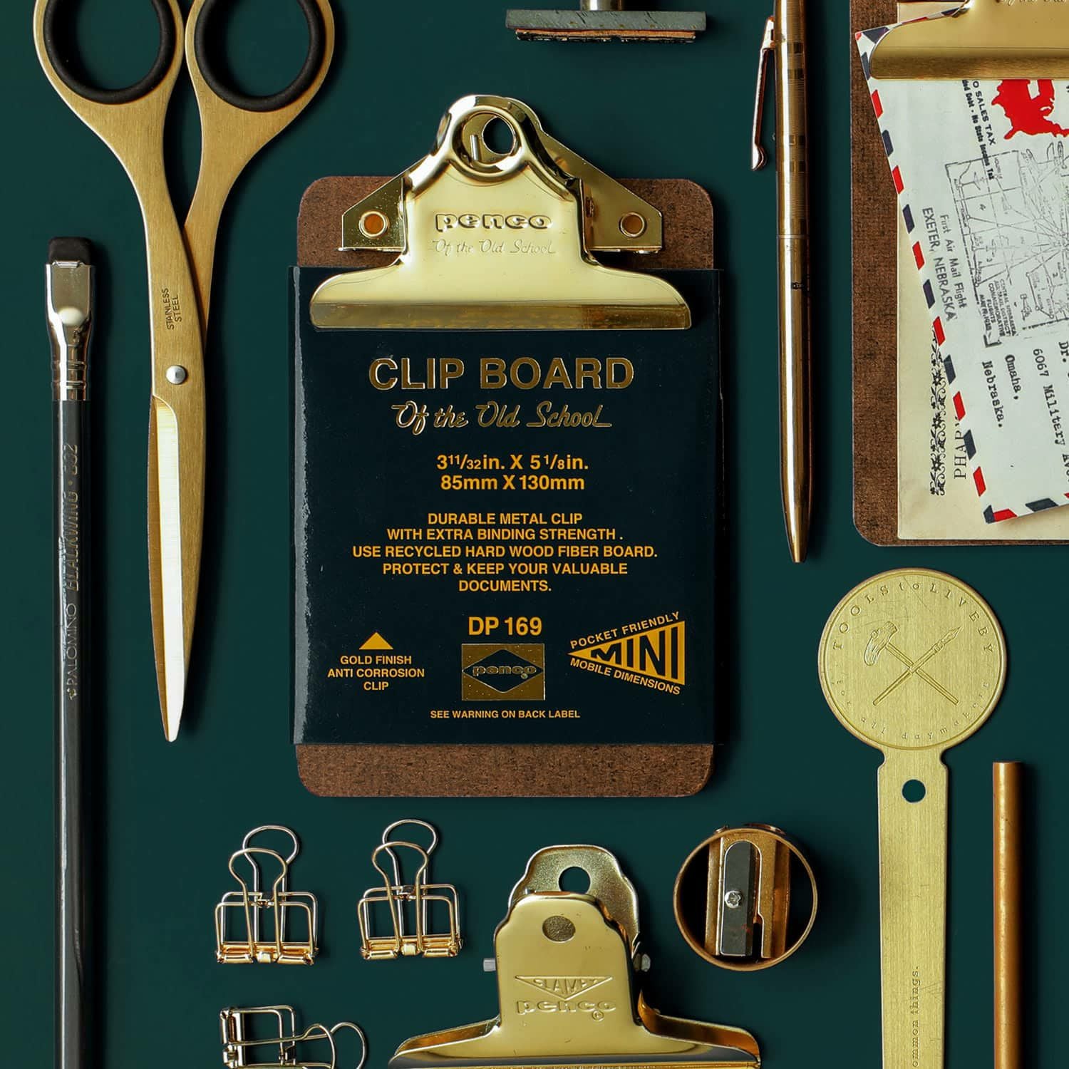 Penco ペンコ | クリップボード O/S ゴールド ミニ | HIGHTIDE