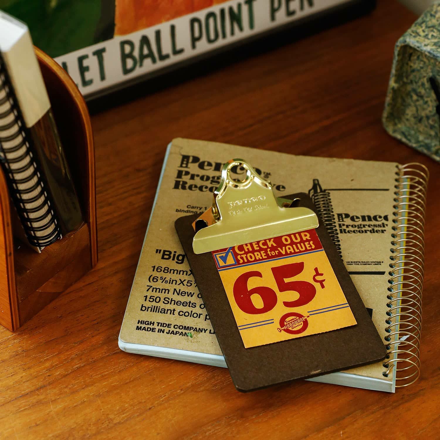 Penco ペンコ | クリップボード O/S ゴールド ミニ | HIGHTIDE