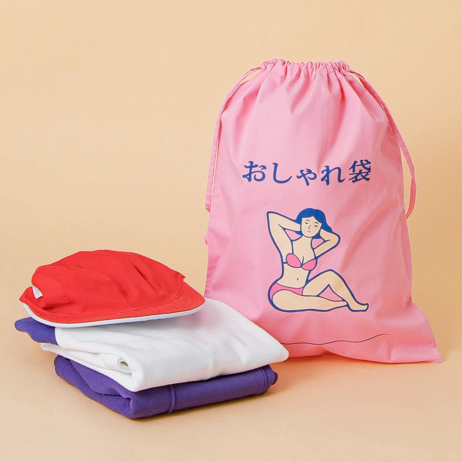 昭和 レトロ ラウドネス 袋 巾着 カバン バッグ ニューレトロ 巾着袋(大) GB287 【 収納 カバン ポーチ アウトドア