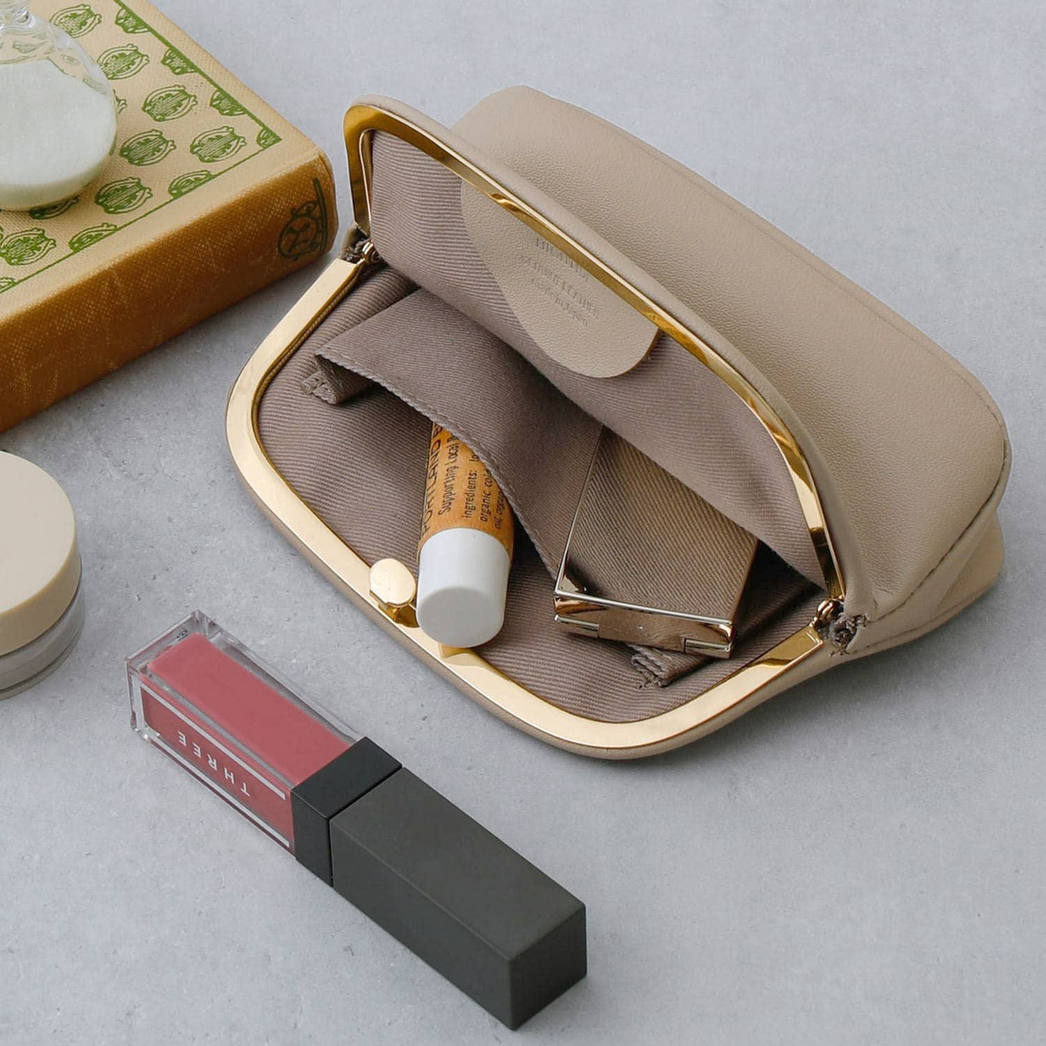 HIGHTIDE ハイタイド | レザーがま口ポーチ M | HIGHTIDE（ハイタイド