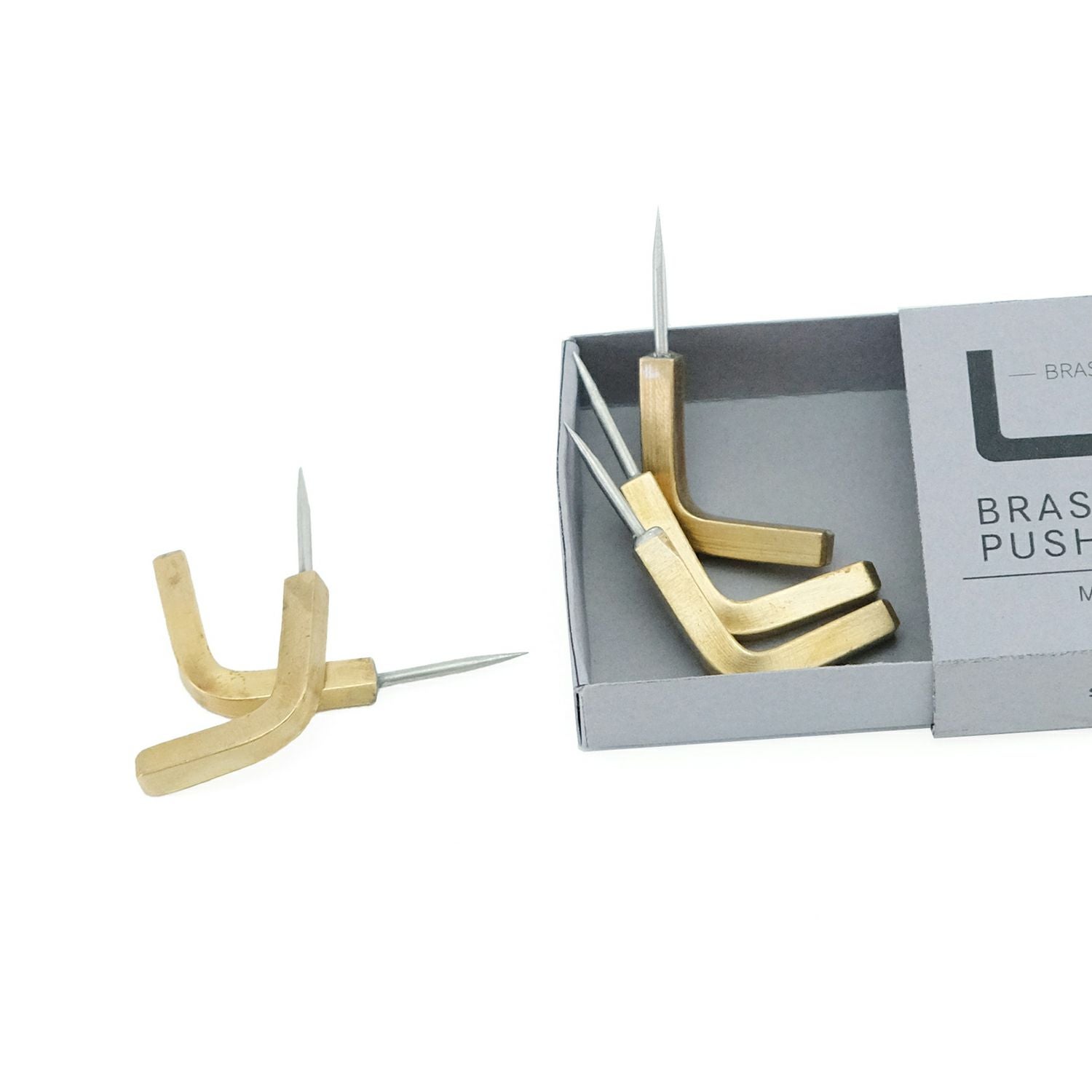 shesay | BRASSプッシュピン Lフック 5個入 | HIGHTIDE（ハイタイド