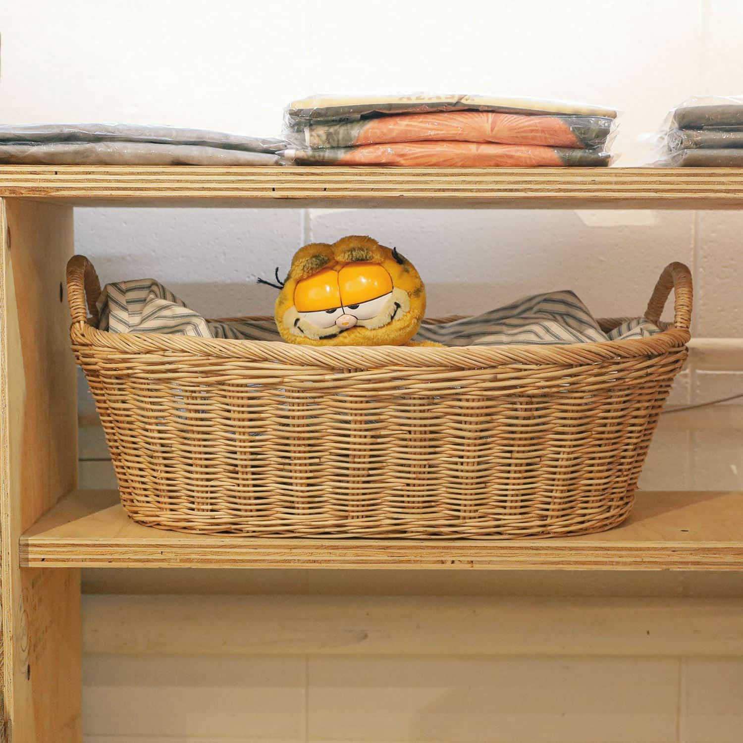 松野屋 | ラタン取手付楕円バスケットロータイプ M | HIGHTIDE