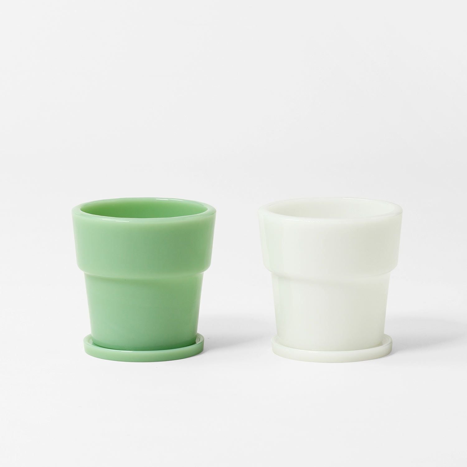 ideaco イデアコ | Milk Glass Planter Pot4 ミルクガラスプランター