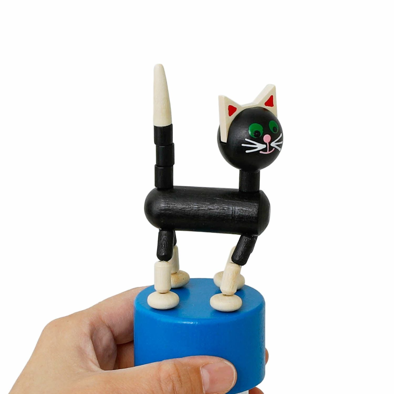 DETOA デトア | Wooden Push Up Toy BLACK CAT プッシュトイ ブラック