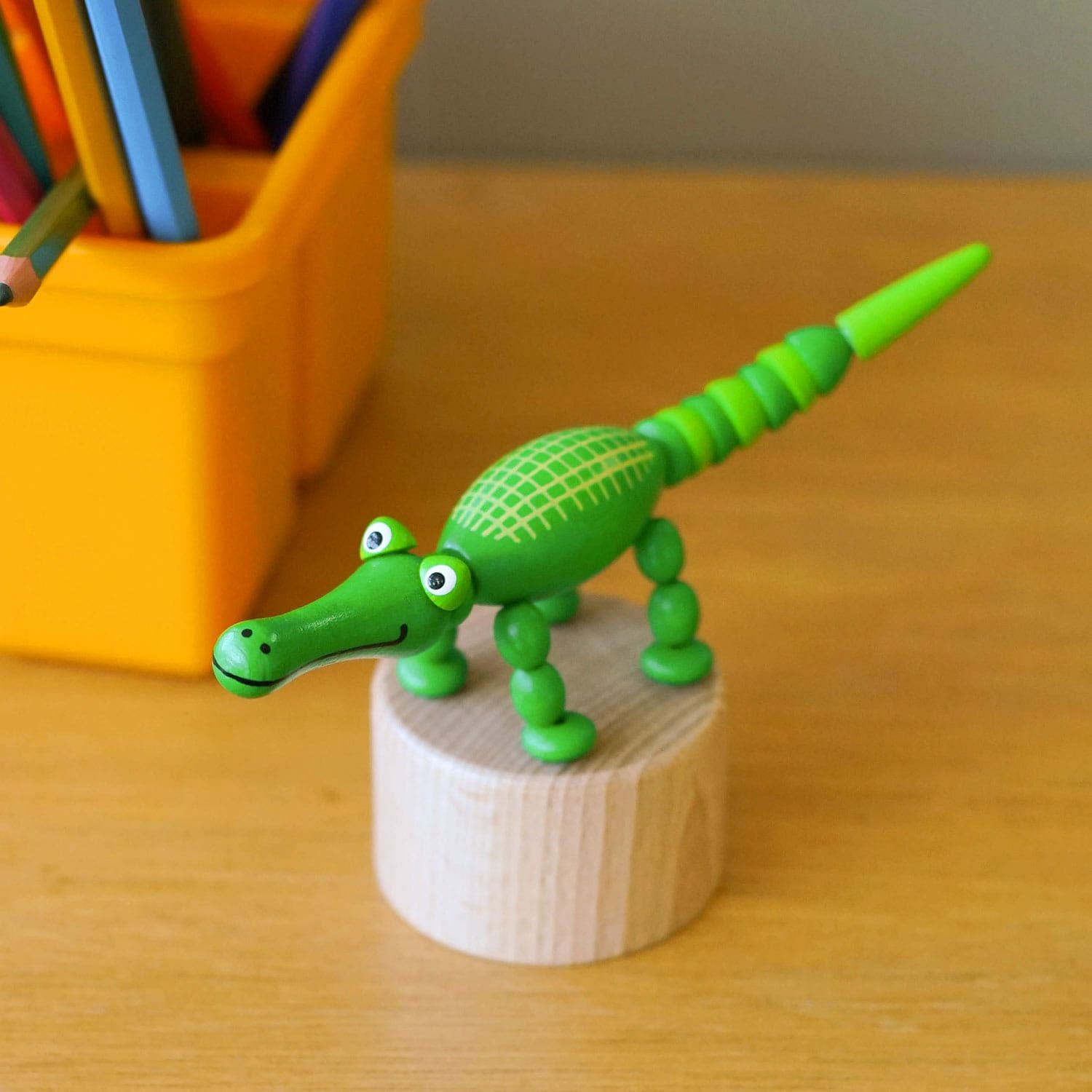 DETOA デトア | Wooden Push Up Toy ALLIGATOR プッシュトイ