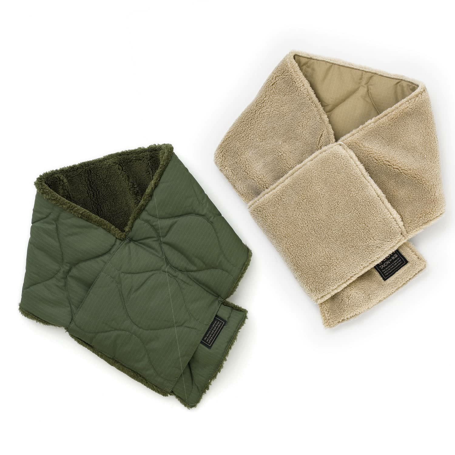 TAION タイオン | ミリタリー リバーシブル ダウンマフラー R201ML-1