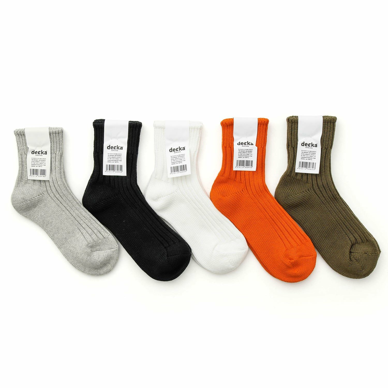 decka Quality socks デカ クォリティソックス | Low Gauge Rib Socks