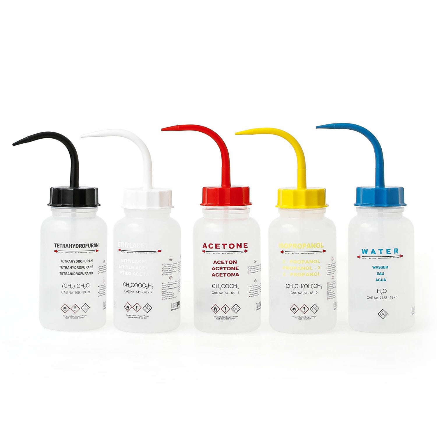 ワイオラ社 液体ゼオライト3本（簡単どこでも使えるボトルタイプ） ISOLAB | Wash Bottles With Integral Tube ウォッシュボトル