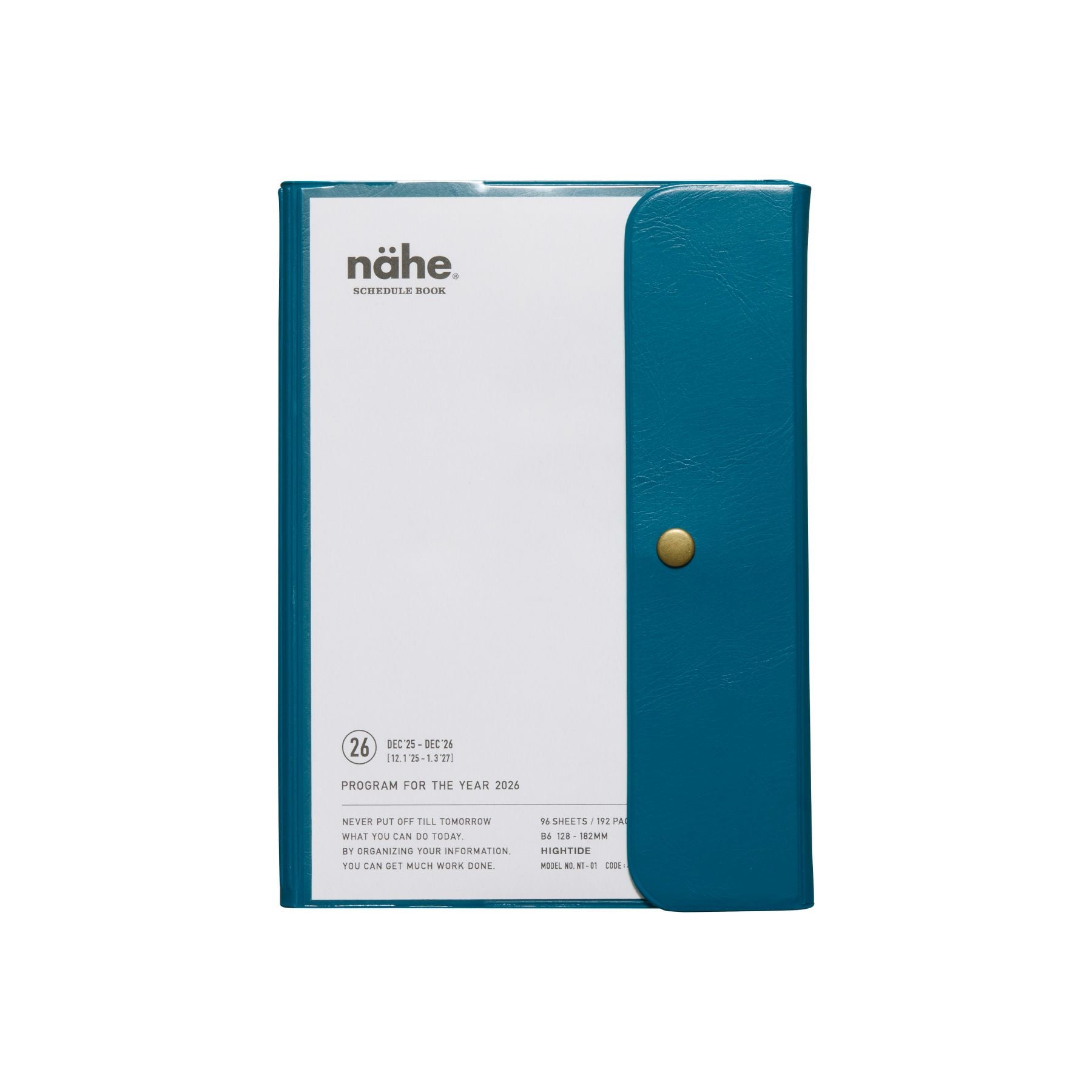 手帳 2026 ネーエ / B6 フリー 週間バーチカル / 2025年12月始まり