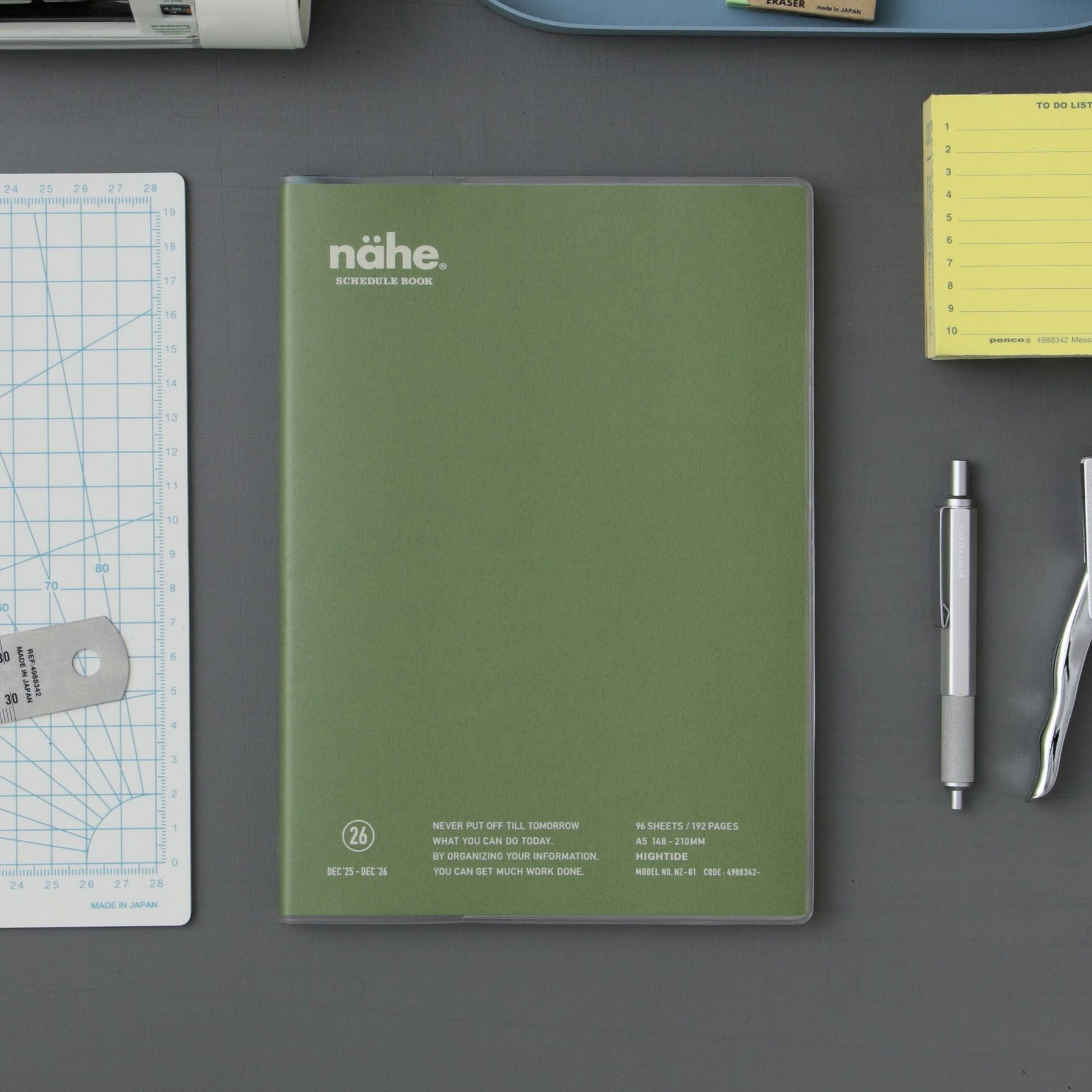 手帳 2026 ネーエ / A5 週間バーチカル / 2025年12月始まり | HIGHTIDE