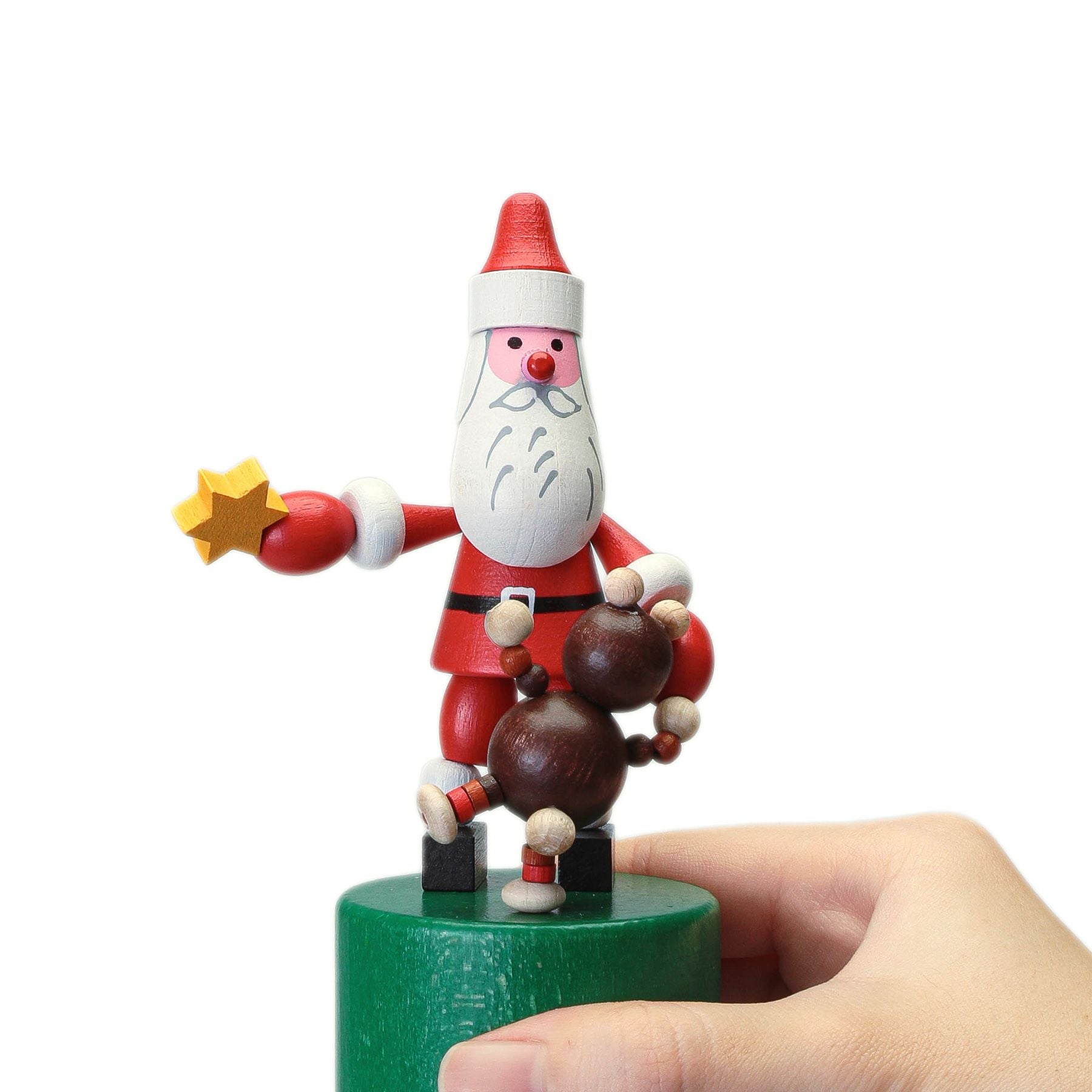 DETOA デトア | WOODEN PUSH UP TOY SANTA＆TEDDY BEAR プッシュトイ