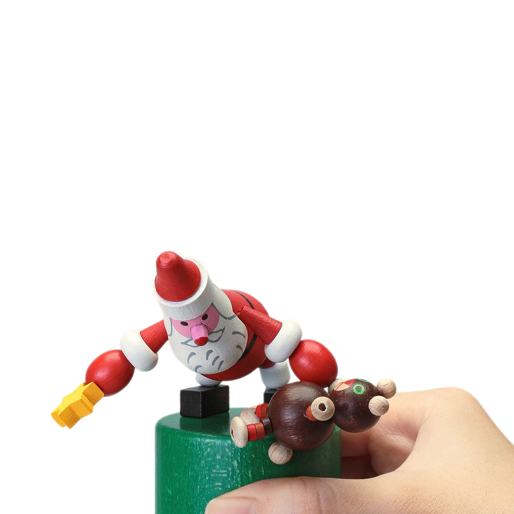 DETOA デトア | WOODEN PUSH UP TOY SANTA＆TEDDY BEAR プッシュトイ