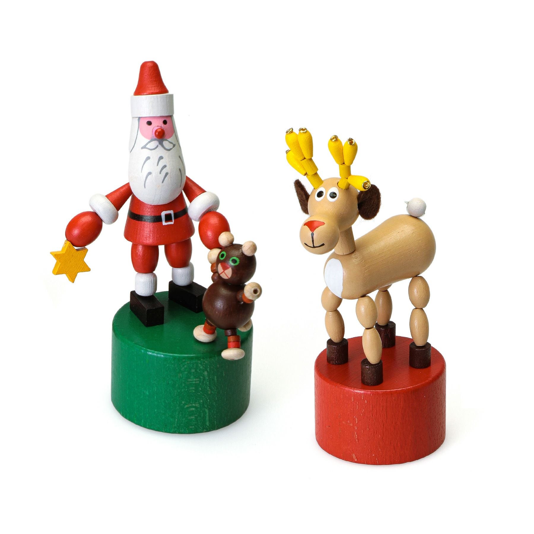 DETOA デトア | WOODEN PUSH UP TOY SANTA＆TEDDY BEAR プッシュトイ