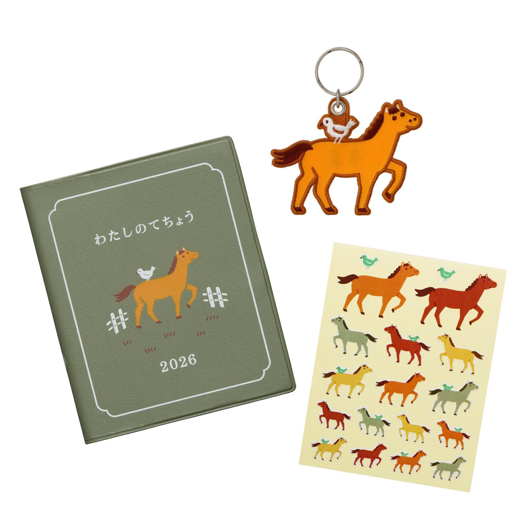 ニューレトロ | スティッチワークキーホルダー（うま） | HIGHTIDE