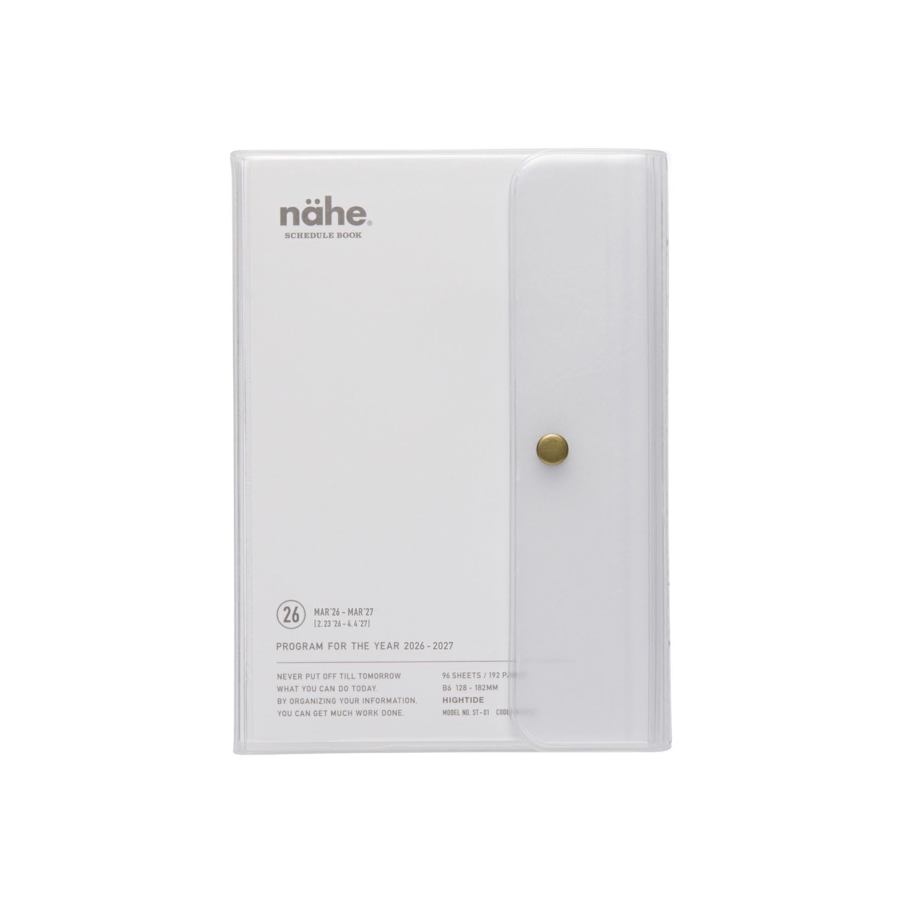 手帳 2026 ネーエ / B6 フリー 週間バーチカル / 2026年3月始まり