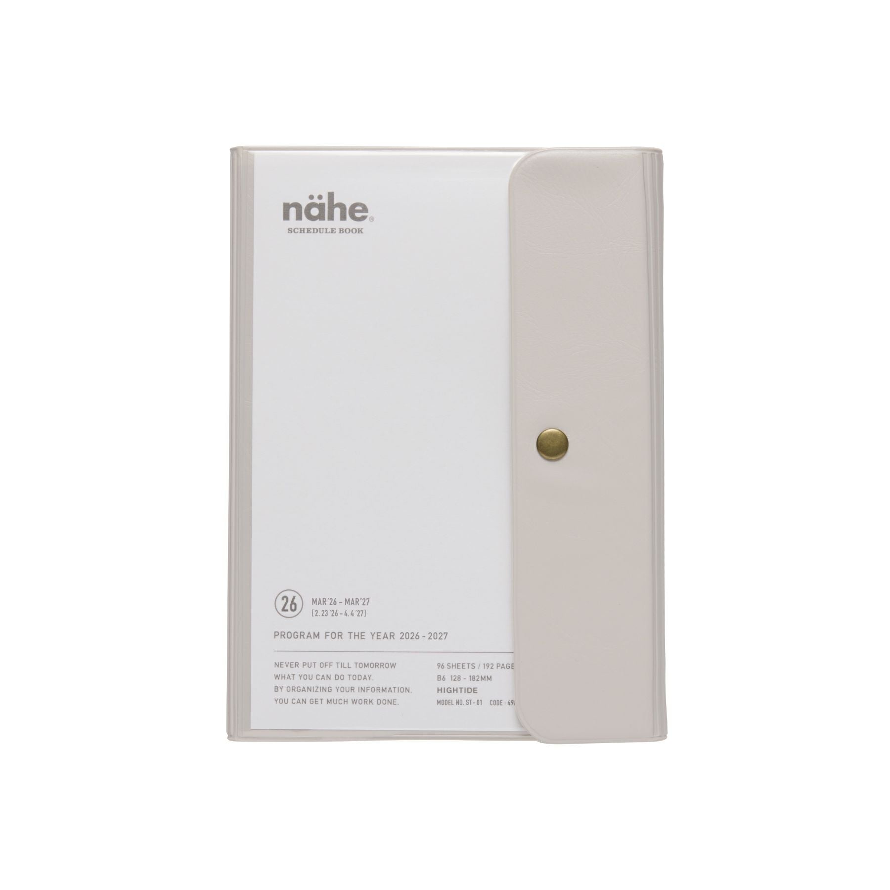 手帳 2026 ネーエ / B6 フリー 週間バーチカル / 2026年3月始まり