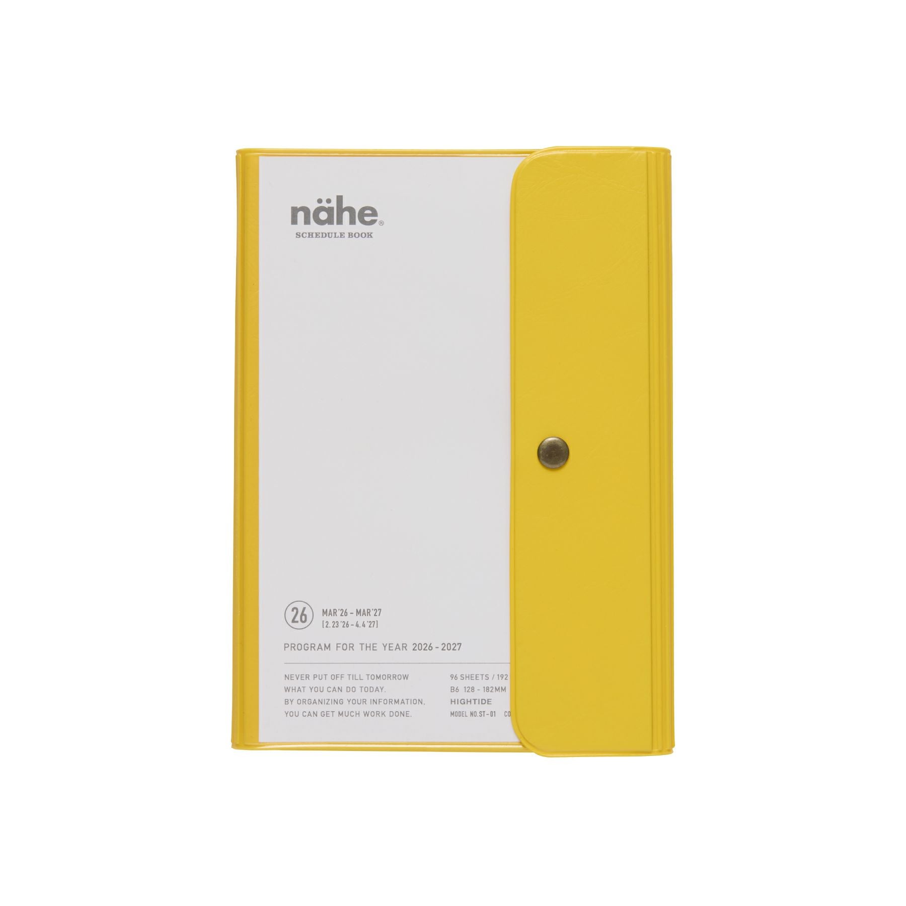 手帳 2026 ネーエ / B6 フリー 週間バーチカル / 2026年3月始まり